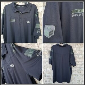 Oklahoma State Cowboys BLACK Colosseum Golf Polo Shirt (Men 2XL) SS Top *READ*